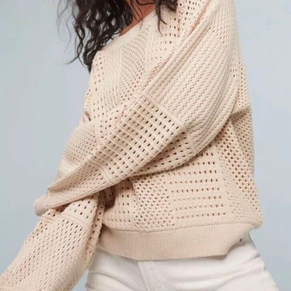 Anthropologie Moth Reese Kimono Sleeve Open Knit Sweater - Picture 1 of 8